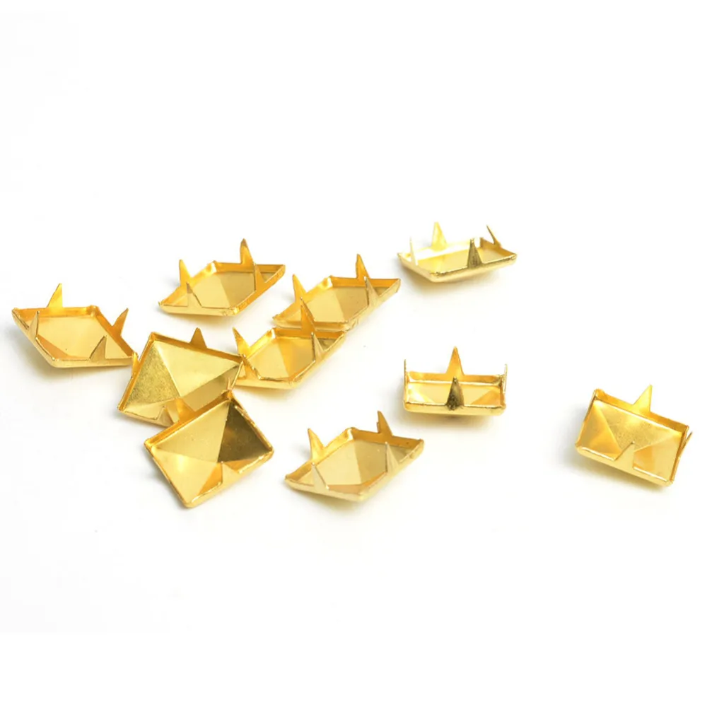 100 шт. 12 мм Позолоченные пирамидальные шпильки|rivet case|rivet toolbelt superman |