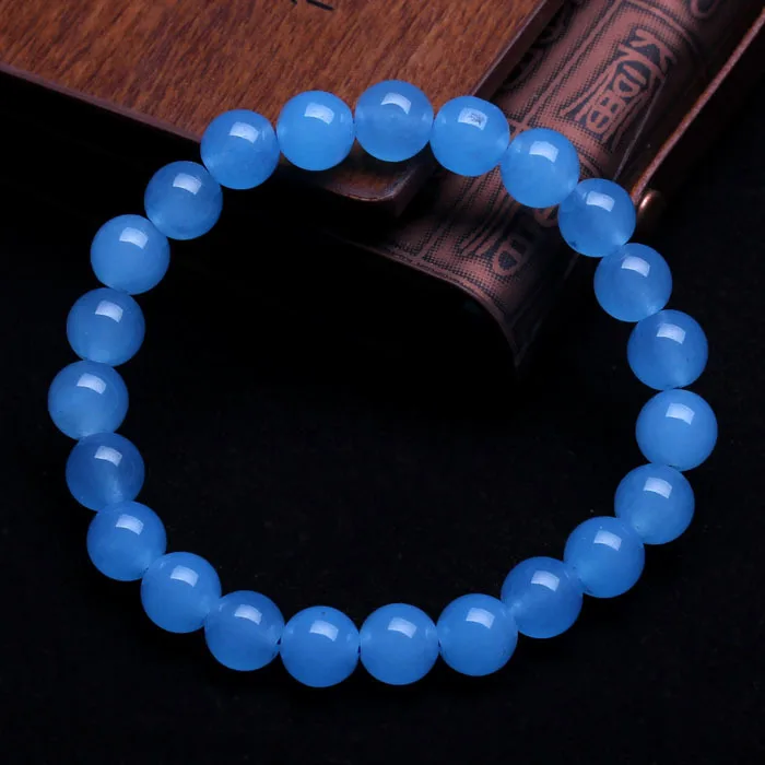 

Natural Crystal Blue Chalcedony Bracelet 10MM