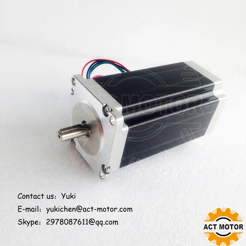 

ACT Motor 1PC Nema23 Stepper Motor 23HS2442J3 Single keyway Shaft 4-Lead 425oz-in 112mm 4.2A 8mm Diameter Bipolar Laser Cut