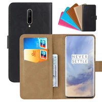 luxury wallet case for oneplus 7 pro 5g pu leather retro flip cover magnetic fashion cases strap