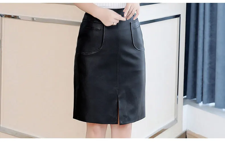 Модная весенняя женская кожаная юбка плюс размер винтажная Офисная Женская короткая юбка Ретро Высокая Талия Вечерние черные юбки