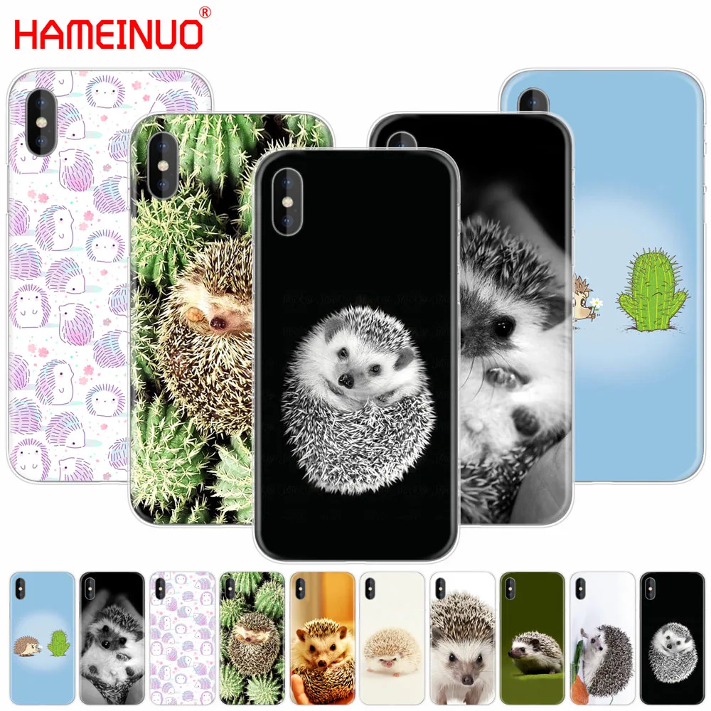 HAMEINUO чехол для сотового телефона с милым изображением животного Ежика iphone X 8 7 6 4 4s