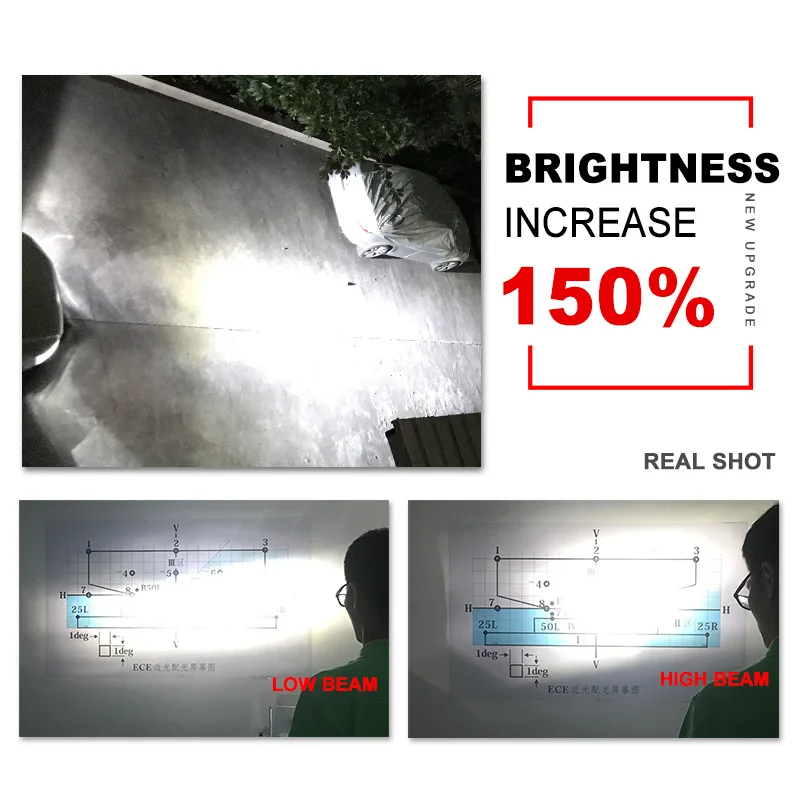 HLXG 2 Светодиодные лампы для авто суперъяркие S2 Led H11 H8 H9 8000Lm белый свет светодиоды ближнего света дальнего света диодный головной свет ЛЕД противотуманные фары лампочки дневные ходовые огни в машину 72Вт 12В