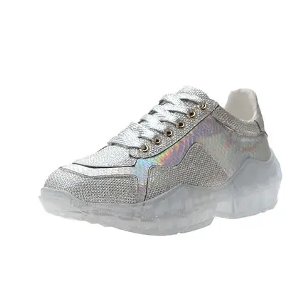 2019 весенний тренд с украшением в виде кристаллов на толстой подошве Яркие Стразы