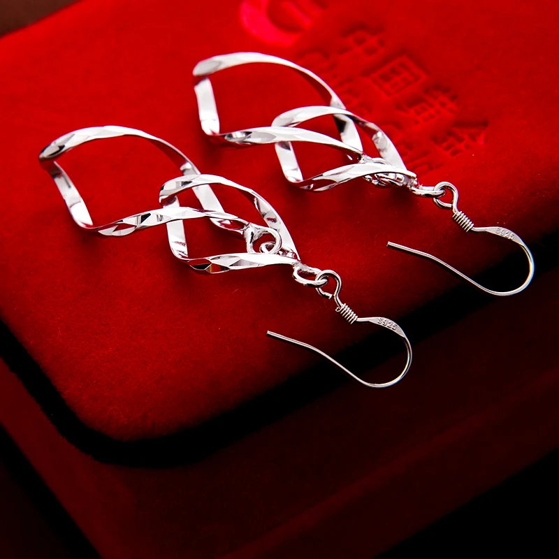 Женские серьги подвески из стерлингового серебра 925 пробы модные дизайнерские