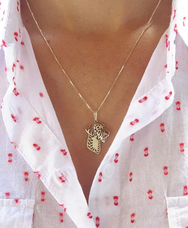 Новейшая мода ручная работа немецкая указка кулон колье собака очаровательное