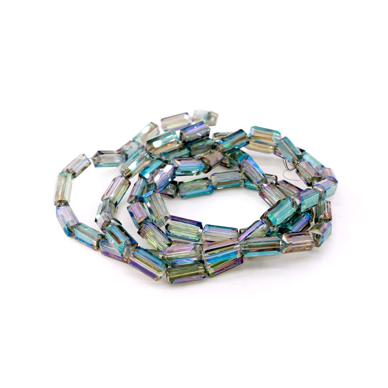 700 шт./лот 4*8мм Модные кубические промежуточные элементы с фасетированными хрустальными бусинами "Конфеты" стеклянные квадратные бусины для изготовления ювелирных изделий бисерные браслеты.