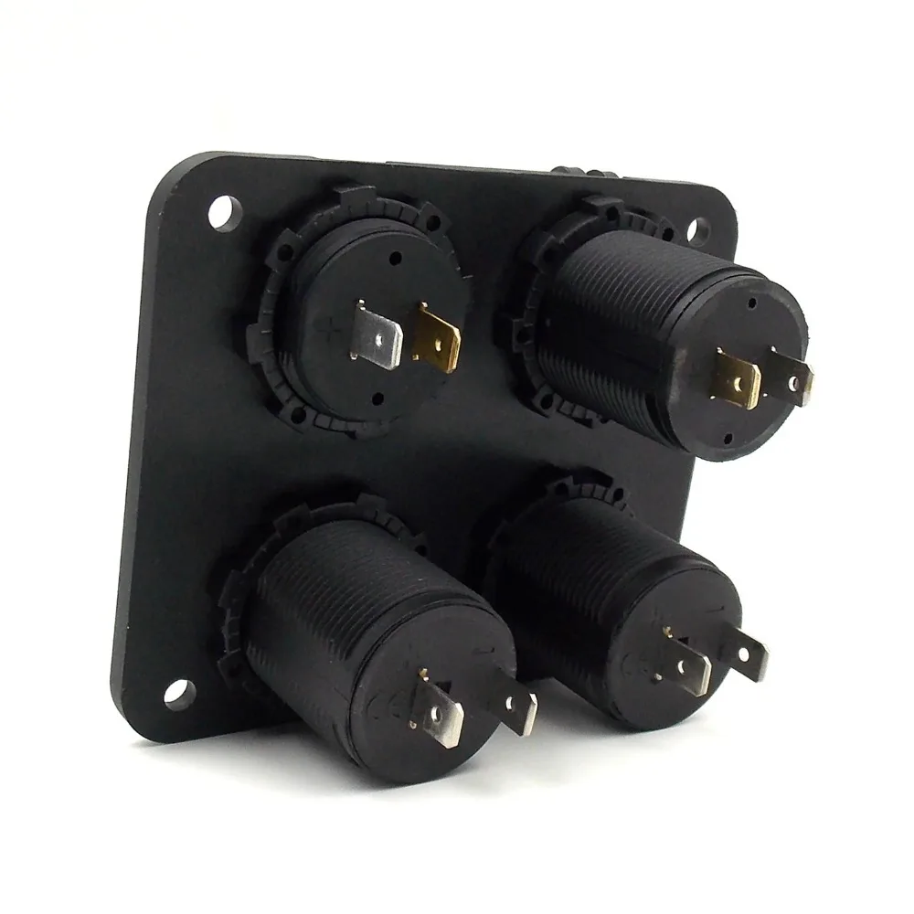 DIY Module Panel Splitter Power Adapter Car 5V 2.1A USB Charger + Cigarette Lighter Sockets Digital Voltmeter | Автомобили и