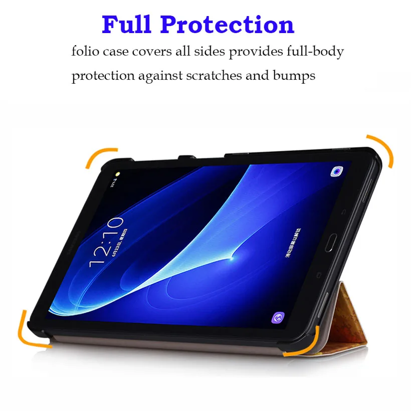 Ультратонкий чехол из искусственной кожи для Samsung Galaxy Tab A 10 1 2016 T585 T580 SM-T580 T580N +