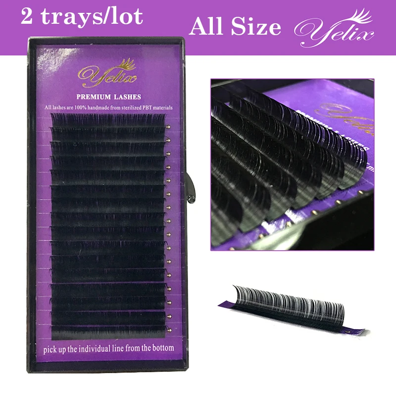 2 Упак. Черные глянцевые ресницы натуральные накладные искусственные posticos