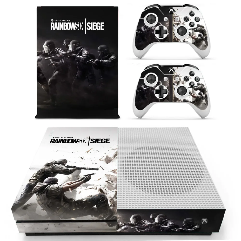 Наклейка Tom Clancy's Rainbow Six осада наклейка для консоли Microsoft Xbox One S и 2 контроллера на