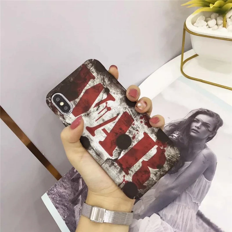 Светящийся жесткий чехол с водопастой для iphone XS Max XR 6 6S 7 8 Plus персональный матовый