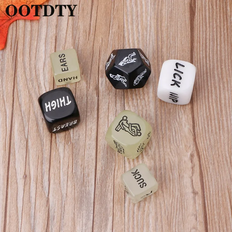 OOTDTY 6 шт. забавные акриловые кости любовь кости секс кости Эротические Кости любовь игра игрушка пара подарок