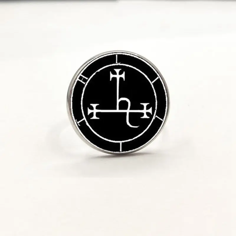 Lilith Sigil запечатанное подвесное кольцо стеклянное для фотосессии 2 цвета|Кольца| |