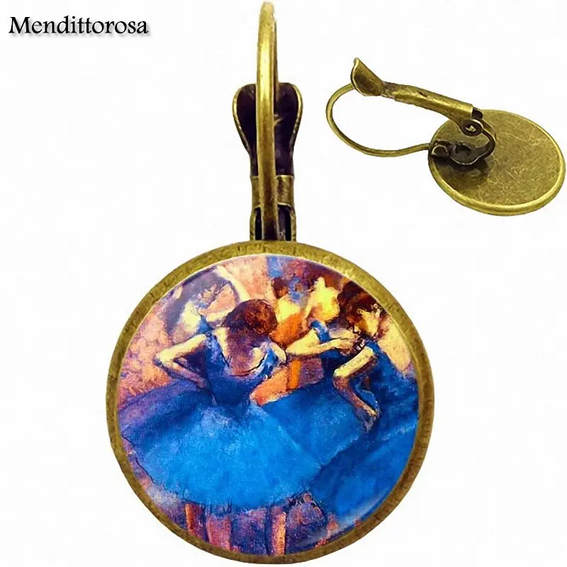 Серьги клипсы Degas Prima Paris для девочек бронзовые/Серебристые/золотистые|drop