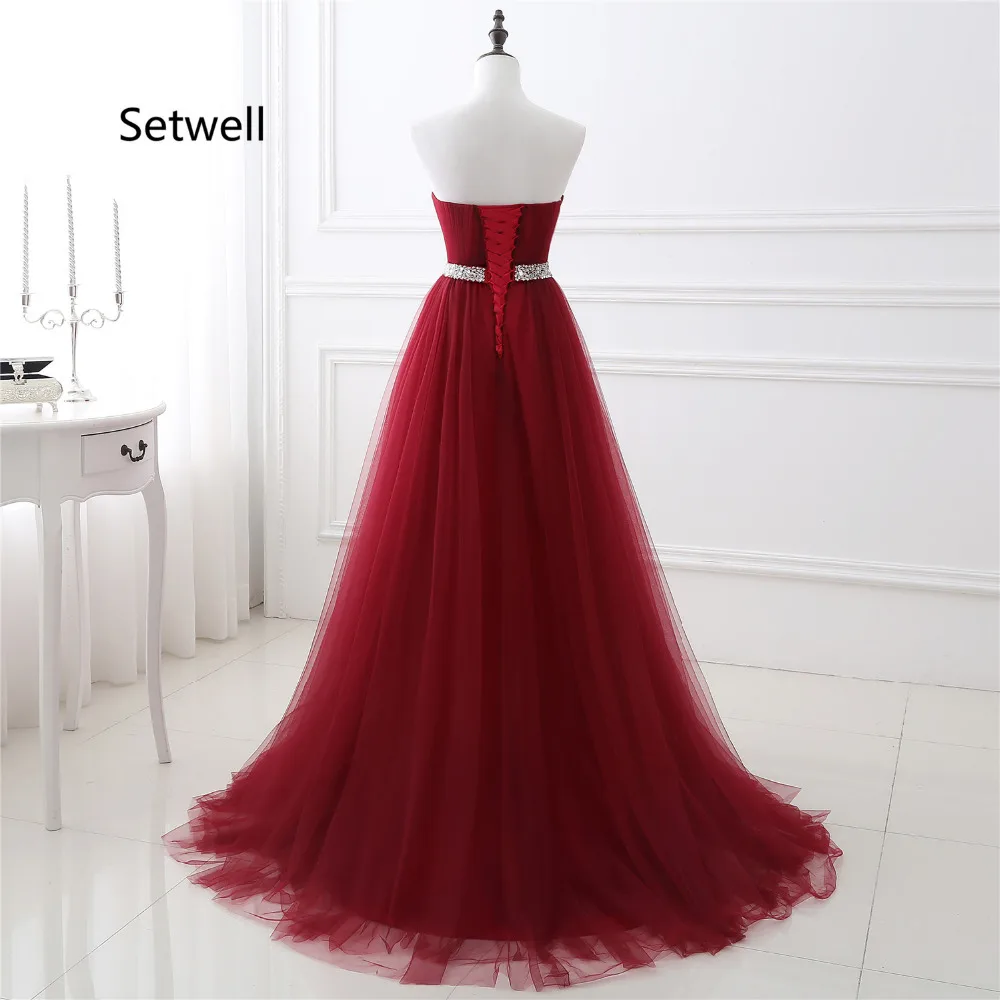 Красные Простые платья Setwell для выпускного вечера ТРАПЕЦИЕВИДНОЕ вечернее