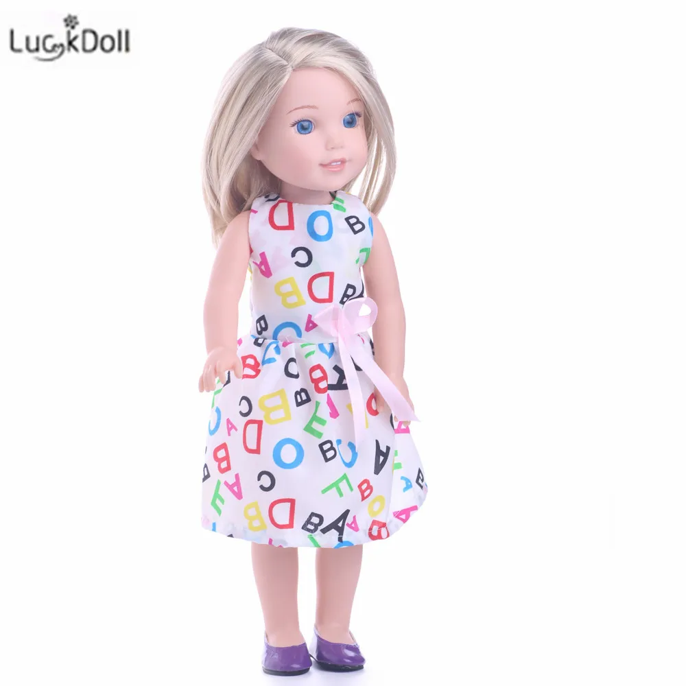 LUCKDOLL ручной работы высокое качество платье для 14," Кукла аксессуары девочек игрушки, поколение, подарок на день рождения