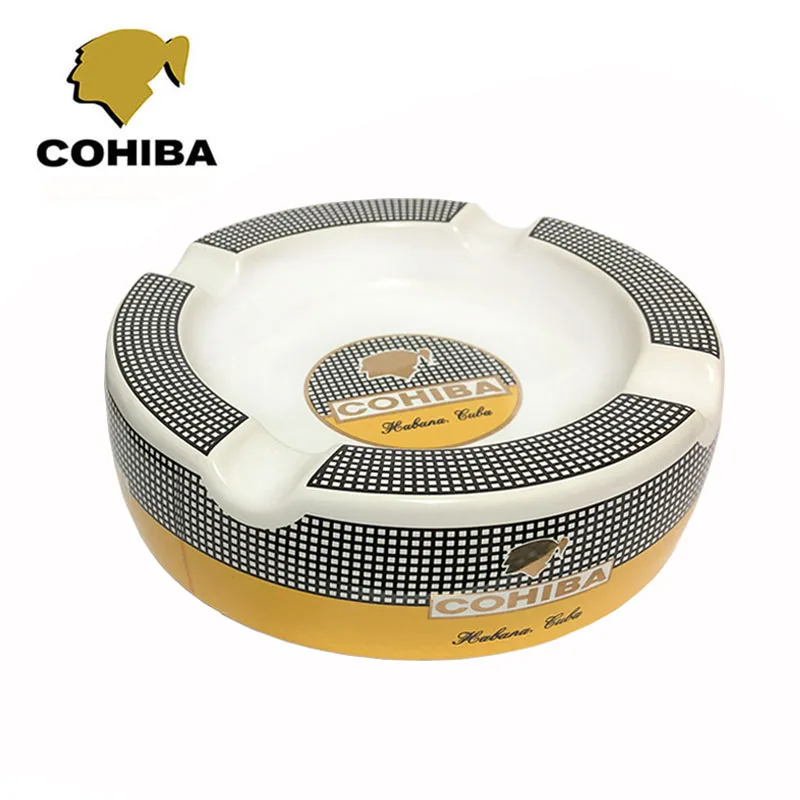 COHIBA 4 пепельницы в 1 дизайн Бытовая Роскошная керамическая пепельница для сигар Портативная Домашняя пепельница для сигарет напольная карманная пепельница