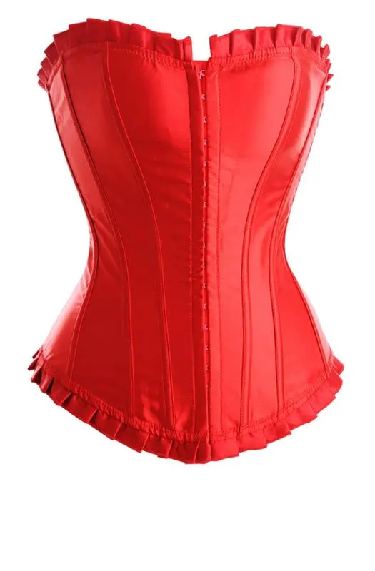 4 цвета сексуальное женское белье дамы атласные баскский корсет на шнуровке 2322