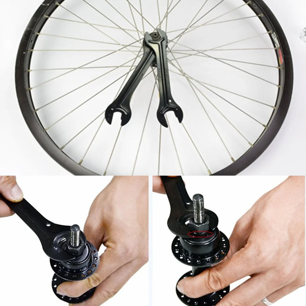 

Bicycle Repair Tools 13/15mm+14/16mm Cycling Hub Cone Spanner Carbon Steel Bicycle Headset Wrench Spanner MTB Bike Tools ,1pcs