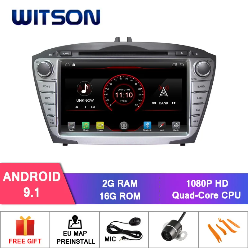 WITSON Android 9 1 2 Гб RAM 16 FLASH автомобильный DVD для HYUNDAI ix35/TUCSON 2009 навигация + WIFI DSP DAB OBD TPMS DVR