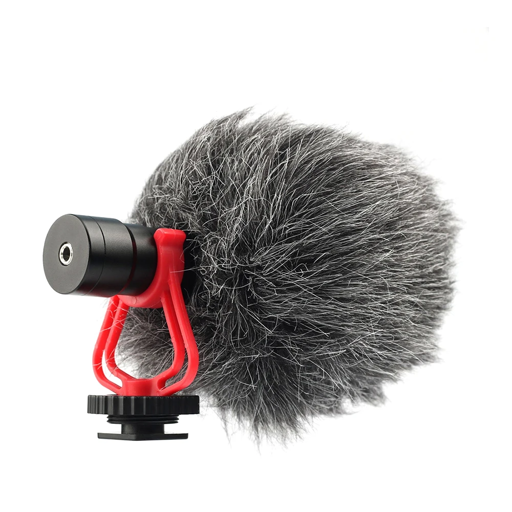 

Universal Video Condenser Smartphone Camera Microphone Mini Mic 3.5mm Plug Anti-Shock Mount for Canon Nikon Sony DSLR Camcorder