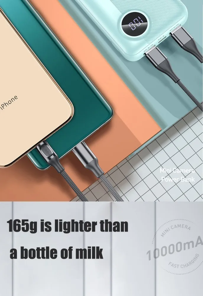 ROCK 10000 мАч портативное зарядное устройство с двумя USB внешними аккумуляторами 10000 для iphone samsung Xiaomi
