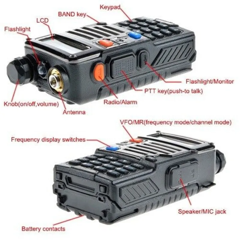 Walkie talkie baofeng uv-5re dual band cb radio uv5r versao atualizada 5 w 128ch uhf &amp vhf portatil | Мобильные телефоны и