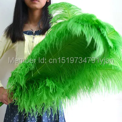 Перья страусиные зеленые 26 28 дюймов/65 70 см 10 шт.|wedding ostrich feathers|wedding decorations peacock