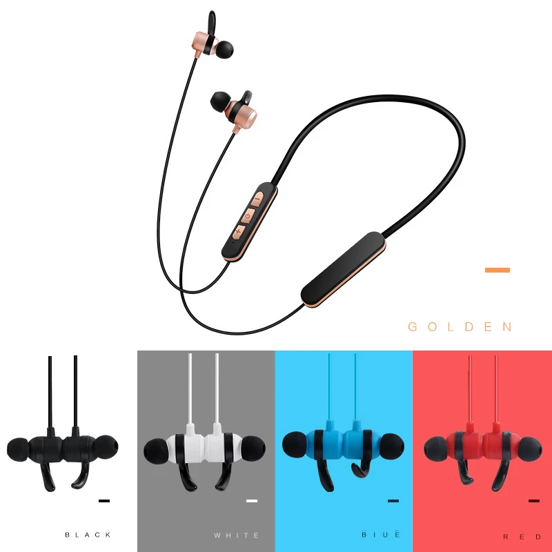 Беспроводной гарнитура Bluetooth Магнит Наушники-вкладыши Спорт шейным наушники с