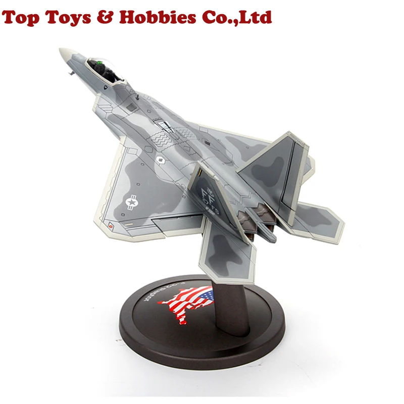 Детские игрушки, масштаб 1/72, военный самолет из сплава, F-22, Раптор, истребитель, модель самолета, литая под давлением, игрушка из сплава, модель самолета ВВС