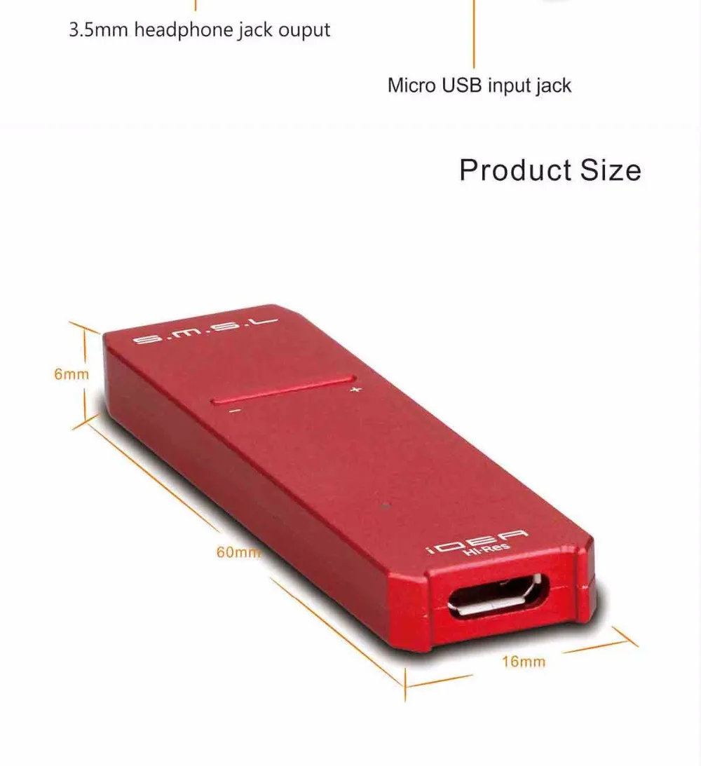 SMSL iDEA Mini Hi-Fi аудио портативный USB DAC SABRE9018Q2C Портативный USB DSD512 32 бит/768 кГц ЦАП и аудио усилитель для наушников