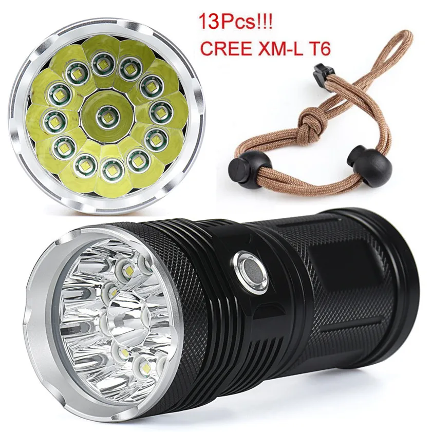 Высокое качество 32000LM 13x CREE XM L T6 светодиодный фонарик 4x18650 охотничий свет лампы|t6