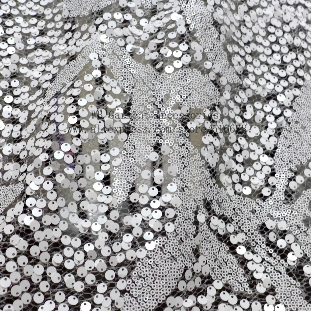 Кружевная ткань с блестками 130 см | Дом и сад