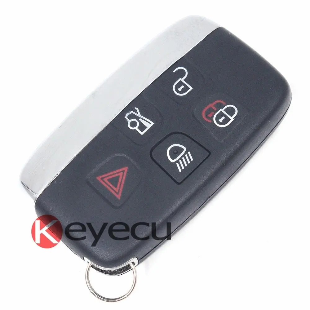 Keyecu Новый replscement Smart Remote Оболочки Дело FOB 5 Кнопка для Jaguar XJ Xjl XF | Автомобили и