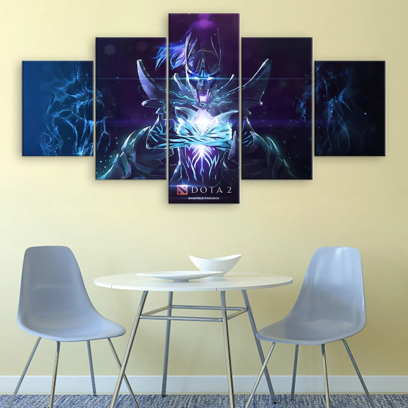 Картина на холсте Hd настенное искусство 5 шт. Dota 2 модульное Современное украшение