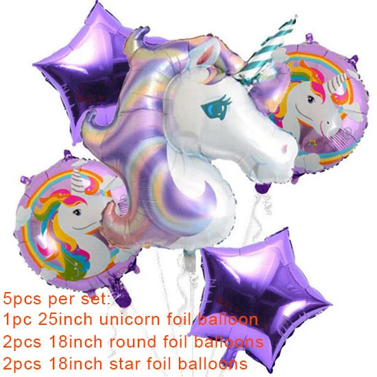 unicorn balloons 2 Баннер единорог с днем рождения баннер для вечеринки в честь Дня Рождения украшения Дети Единорог украшения поставки Единорог вечерние баннер флаг - Цвет: unicorn balloons 2