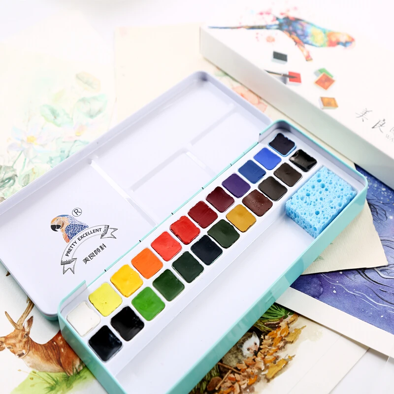 24/36 цветная одноцветная Акварельная краска суб сборка моющаяся акварель ручная