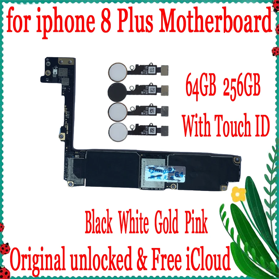 Хорошее тестирование оригинальная материнская плата для iPhone 8 Plus Бесплатный iCloud