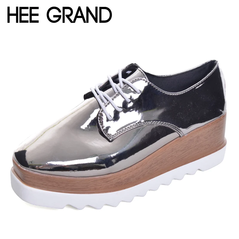 HEE GRAND/2017 повседневная обувь на толстой мягкой платформе женские оксфорды