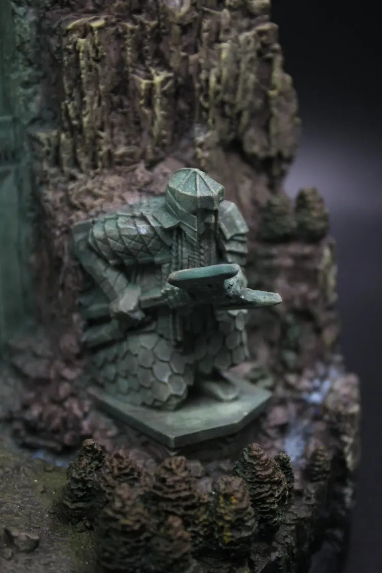 Хоббит передний ворота к Erebor модель Статуя Фигурка Смола LOTR одинокие горные ворота диорама среднеземлеройная