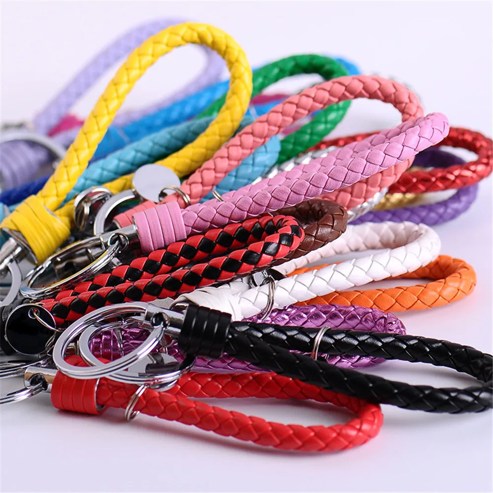 Universal motorcycle Car accessories woven leather rope key ring for Jeep Renegade Cherokee Wrangler Compass Patriot | Автомобили и