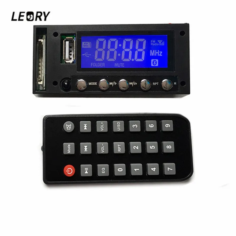 LEORY bluetooth декодер совета Модуль MP3/WAV с дистанционным управлением 7 16 V DC/AC стерео