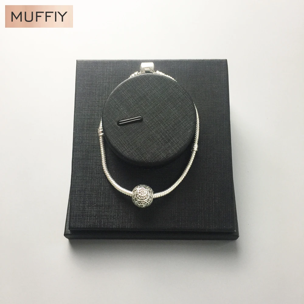 Очаровательные бусины черный раздавленный карма Европа 2017 бренд Good 5 мм