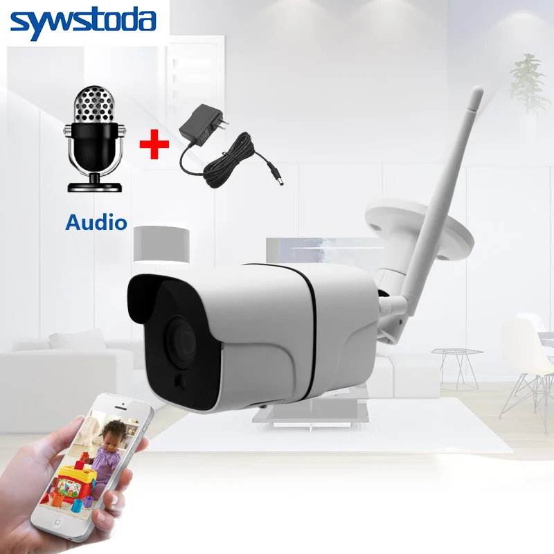 Ip-камера Wi-Fi 1080P 720P ONVIF Беспроводная Проводная P2P CCTV цилиндрическая уличная камера с разъемом для карты памяти SD Max 64G