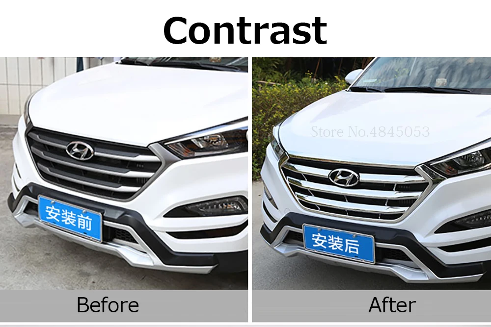 Для Hyundai Tucson 2015 2016 2017 2018 ABS Хром Передняя крышка капота гриль для губ формовочная