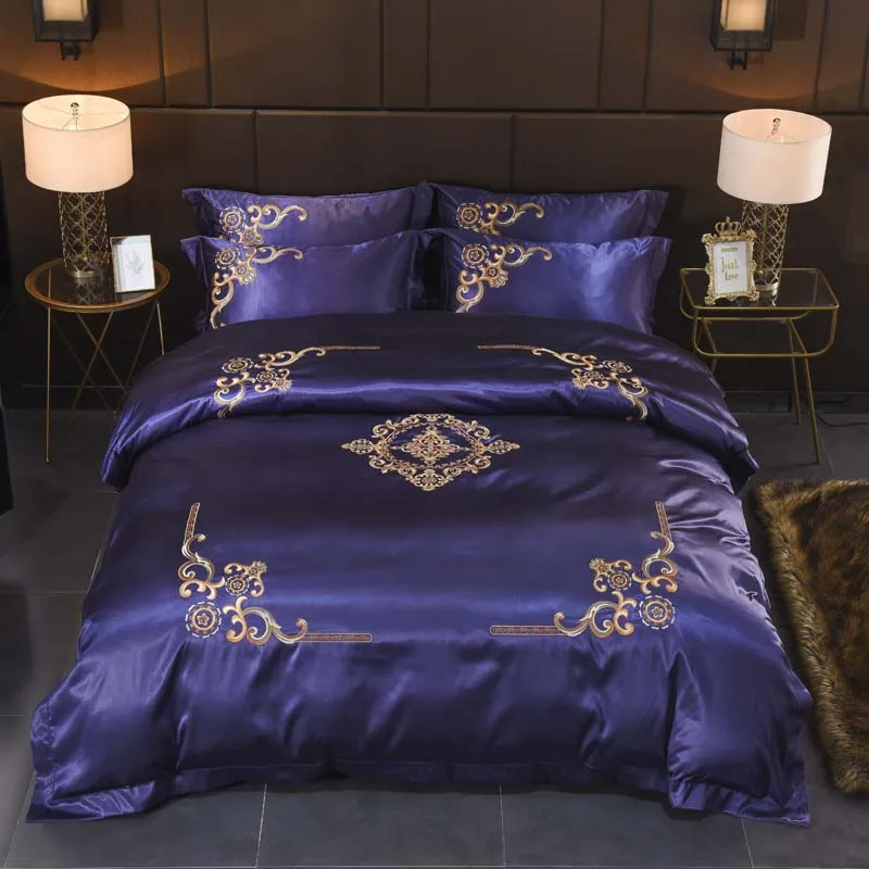 5 Жаккардовый Шелковый хлопок роскошный комплект постельного белья King size queen постельный комплект кружевной Пододеяльник Простыня наволочка белое постельное белье подарок - Цвет: 5