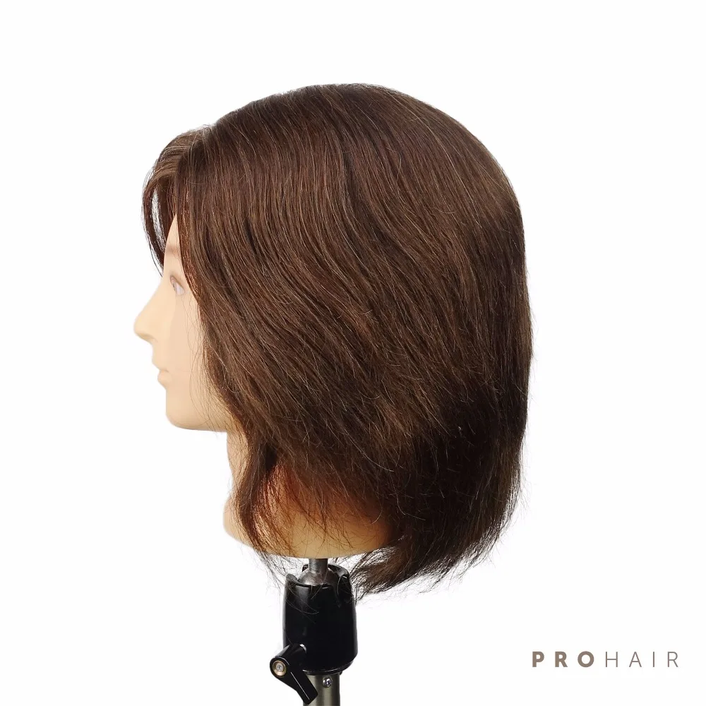 PROHAIR 20 см 8 '𧄀% человеческие волосы темно-коричневый тренировочный головной