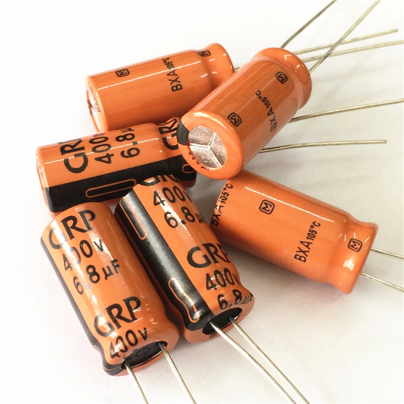 10pcs 6.8uF 400V GRP BXA Series 10x20mm 400V6.8uF Long Life Aluminum Electrolytic Capacitor | Электронные компоненты и