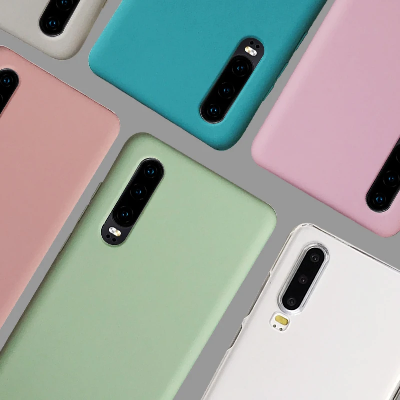 Однотонный парный чехол для телефона huawei P30 P20 Pro mate 20 10 Honor Lite силиконовый